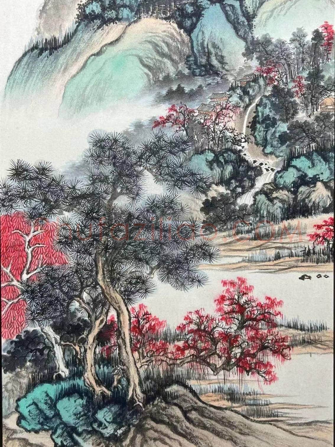 吴湖帆青绿山水代表作《翠岫琼林》 | 国画鉴赏