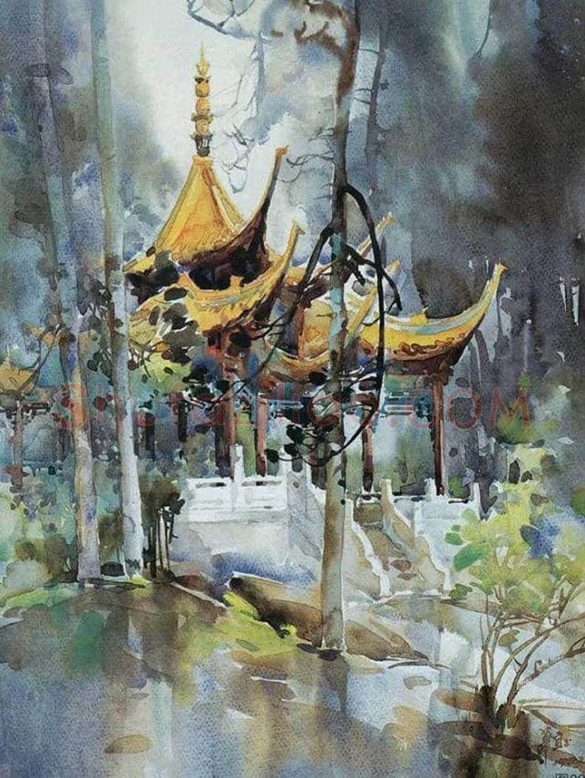 华宜玉水彩作品欣赏 | 书画讲解