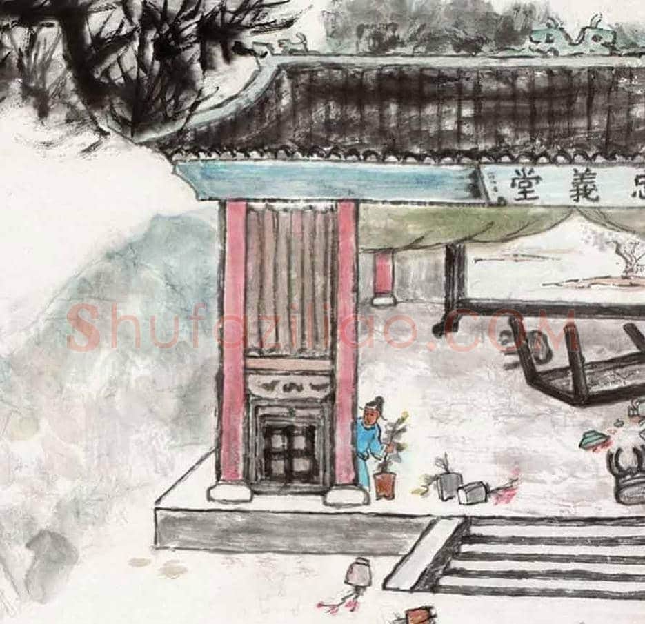 朱屺瞻关良合作作品《李逵扯招谤徽宗》欣赏 | 书画科普