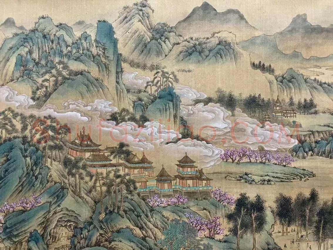金碧辉煌 富丽精工——徐扬《云山楼阁图》卷 | 国画鉴赏