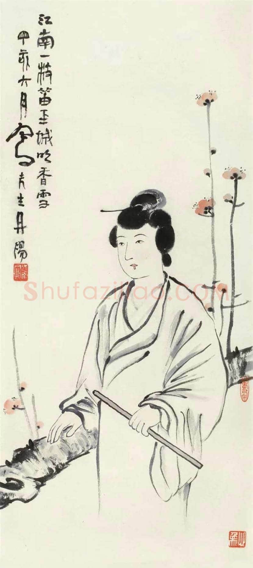 吕凤子人物画作品欣赏 | 书画百科