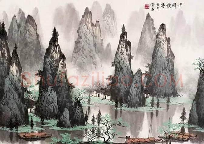 白雪石绘画作品《桂林山水》欣赏(100幅) | 书画文摘