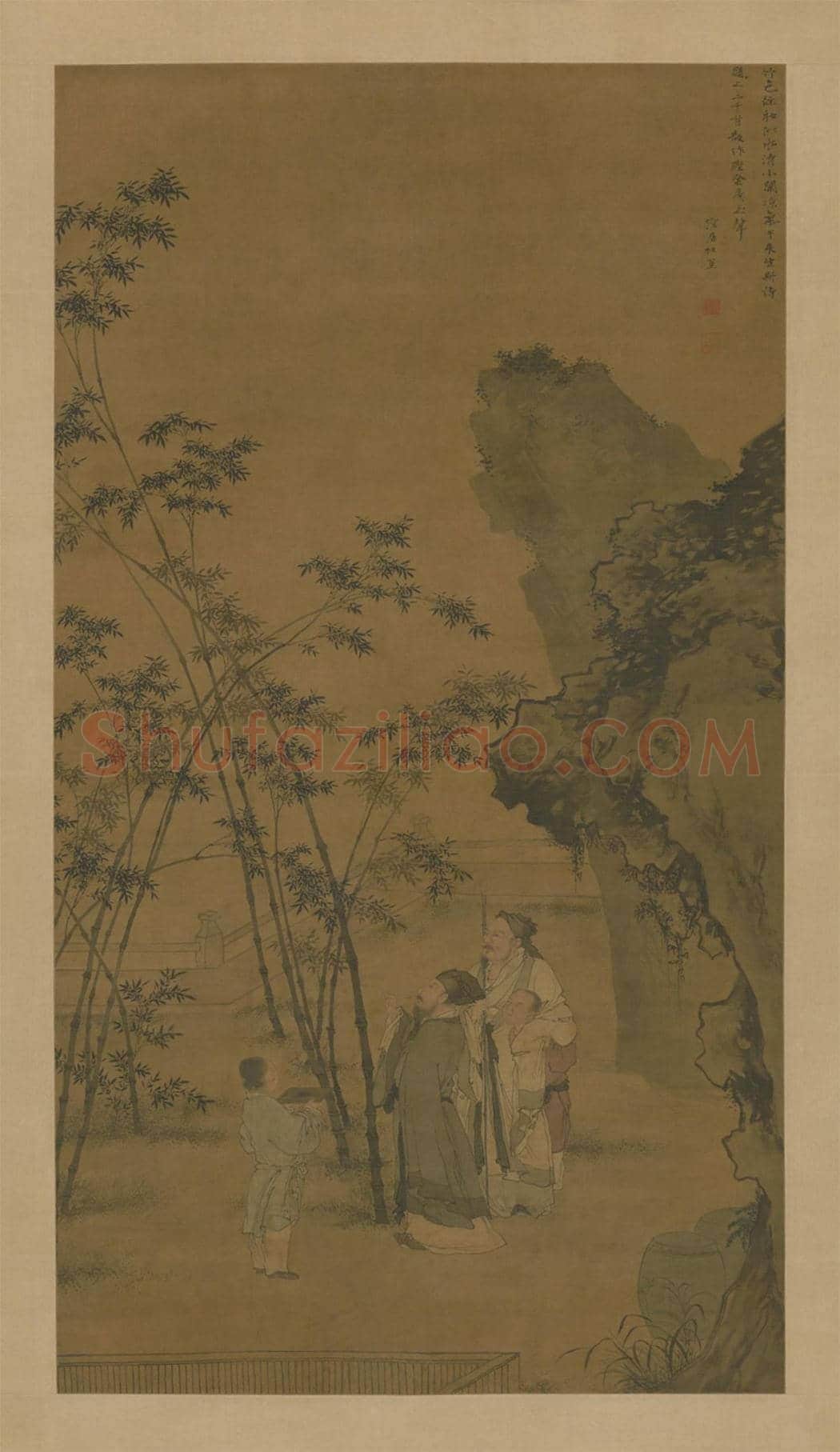 杜堇作品《题竹图》欣赏 | 传世国画赏析