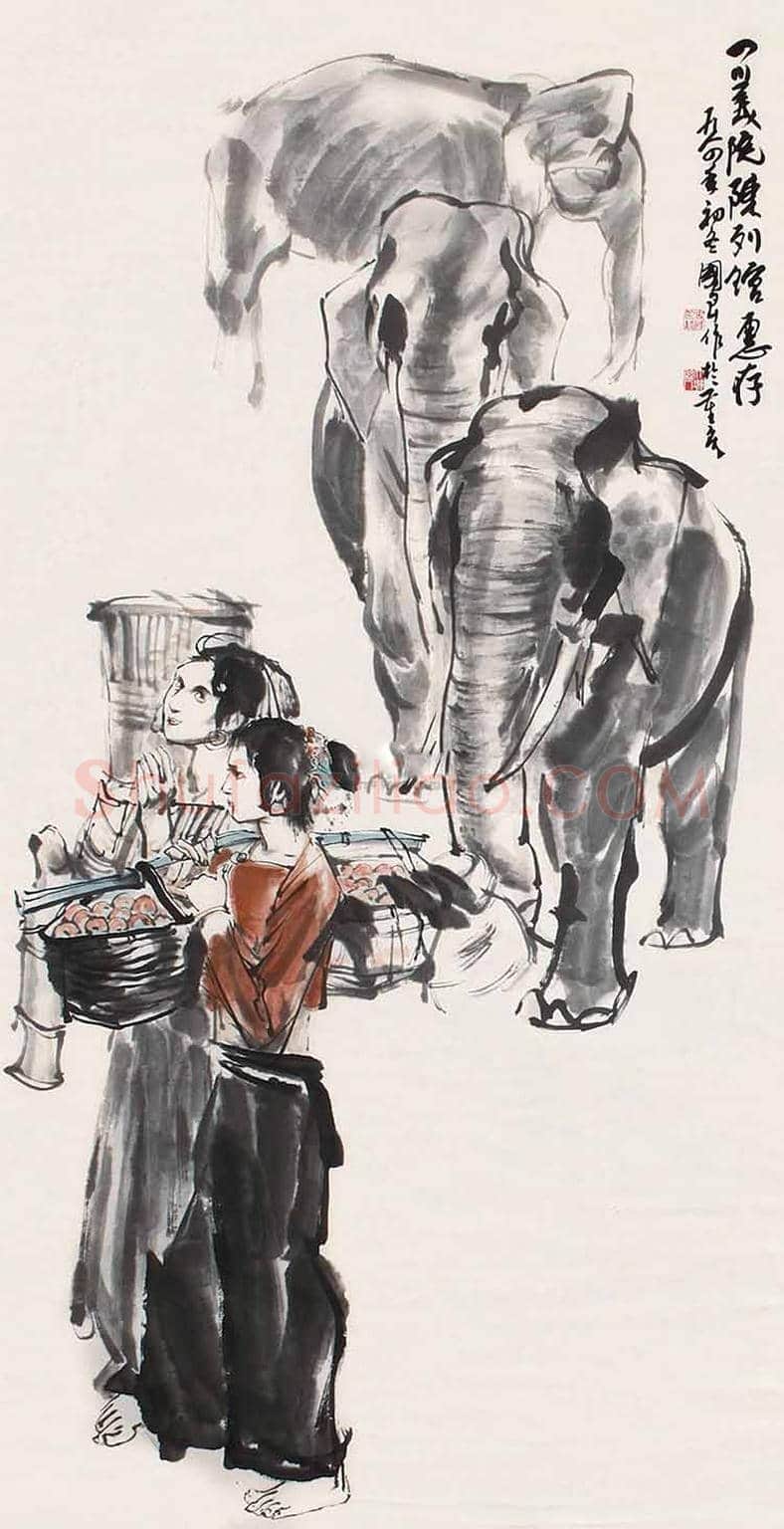 史国良画大象，吉祥如意 | 书画讲解