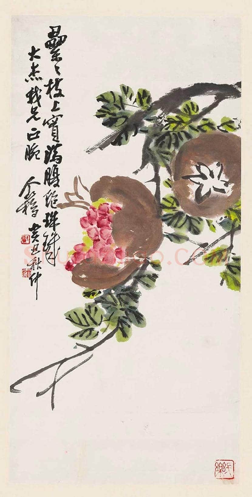 王个簃花鸟画作品欣赏 | 书画文摘