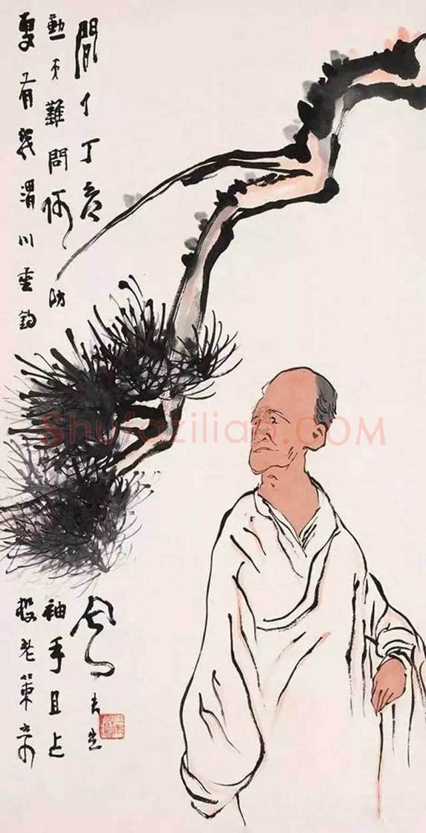 吕凤子人物画作品欣赏 | 书画百科