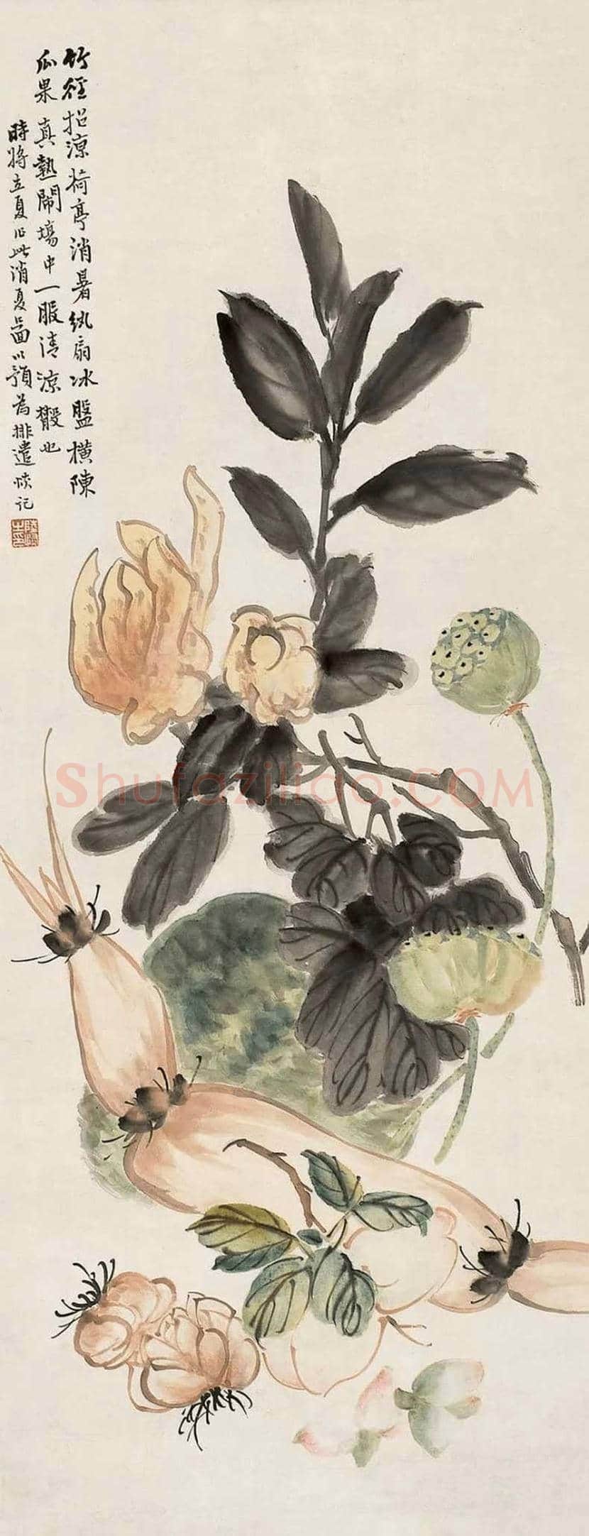陆恢花鸟画作品欣赏 | 书画讲解