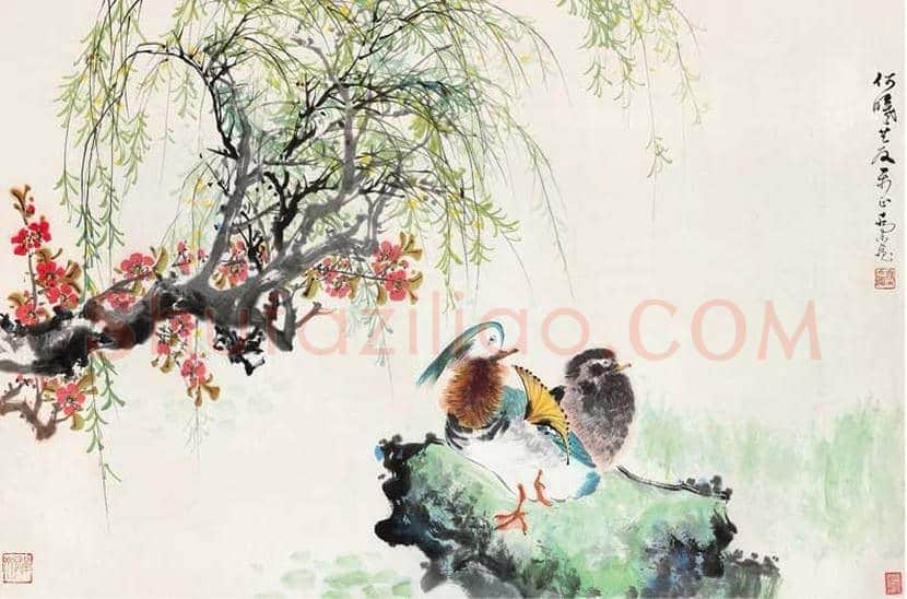 乔木花鸟作品欣赏 | 书画百科