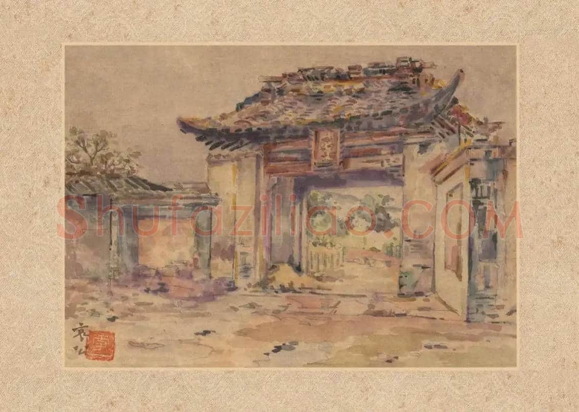 李叔同早期水彩欣赏 | 书画百科