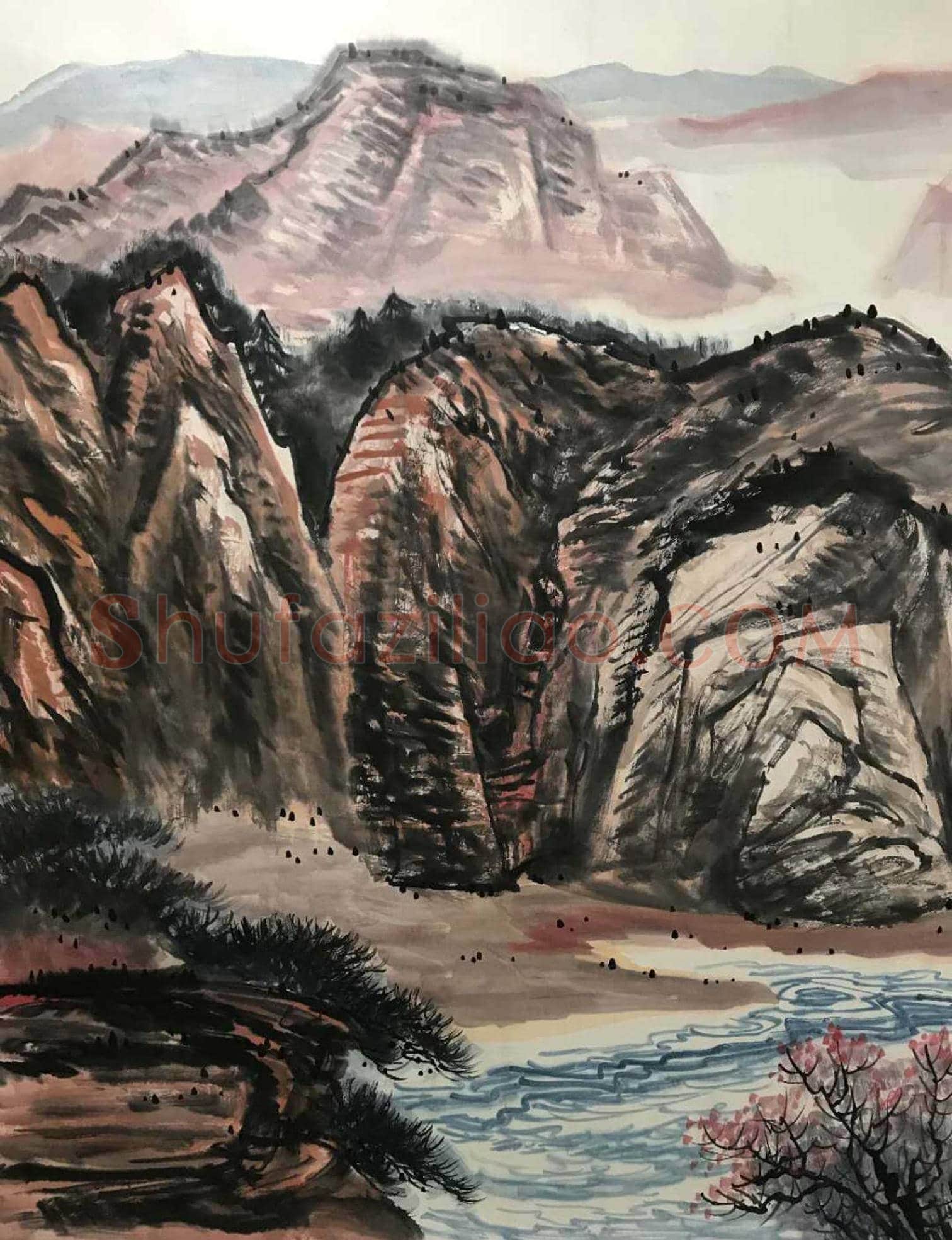 石鲁丈二钜制《秦岭冬麓》,巅峰之作! | 国画作品