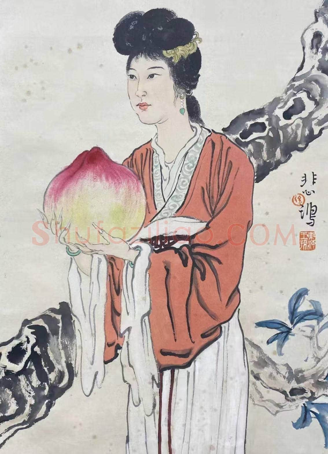 喜庆吉祥——徐悲鸿珍品《麻姑献寿》 | 国画作品