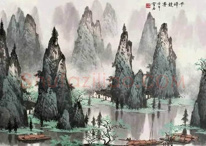 白雪石绘画作品《桂林山水》欣赏(100幅) | 书画文摘