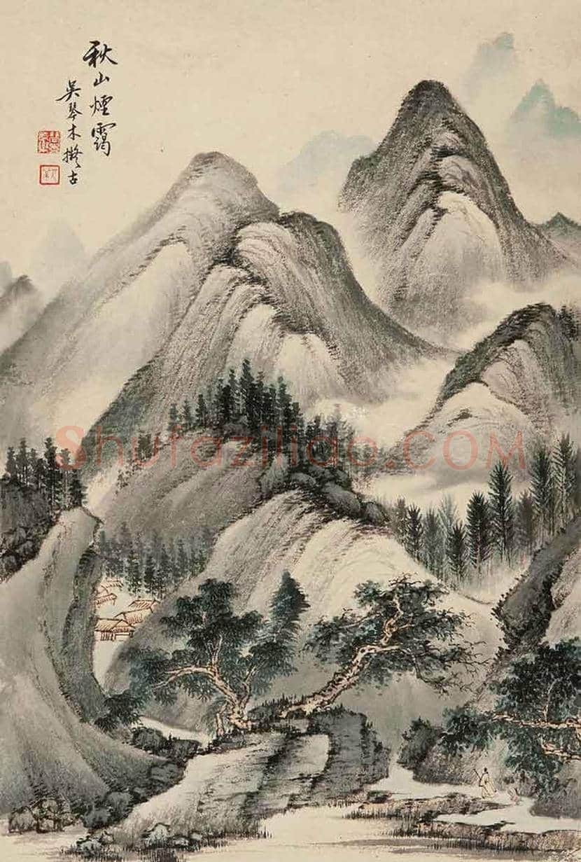 吴琴木山水画作品欣赏 | 书画讲解
