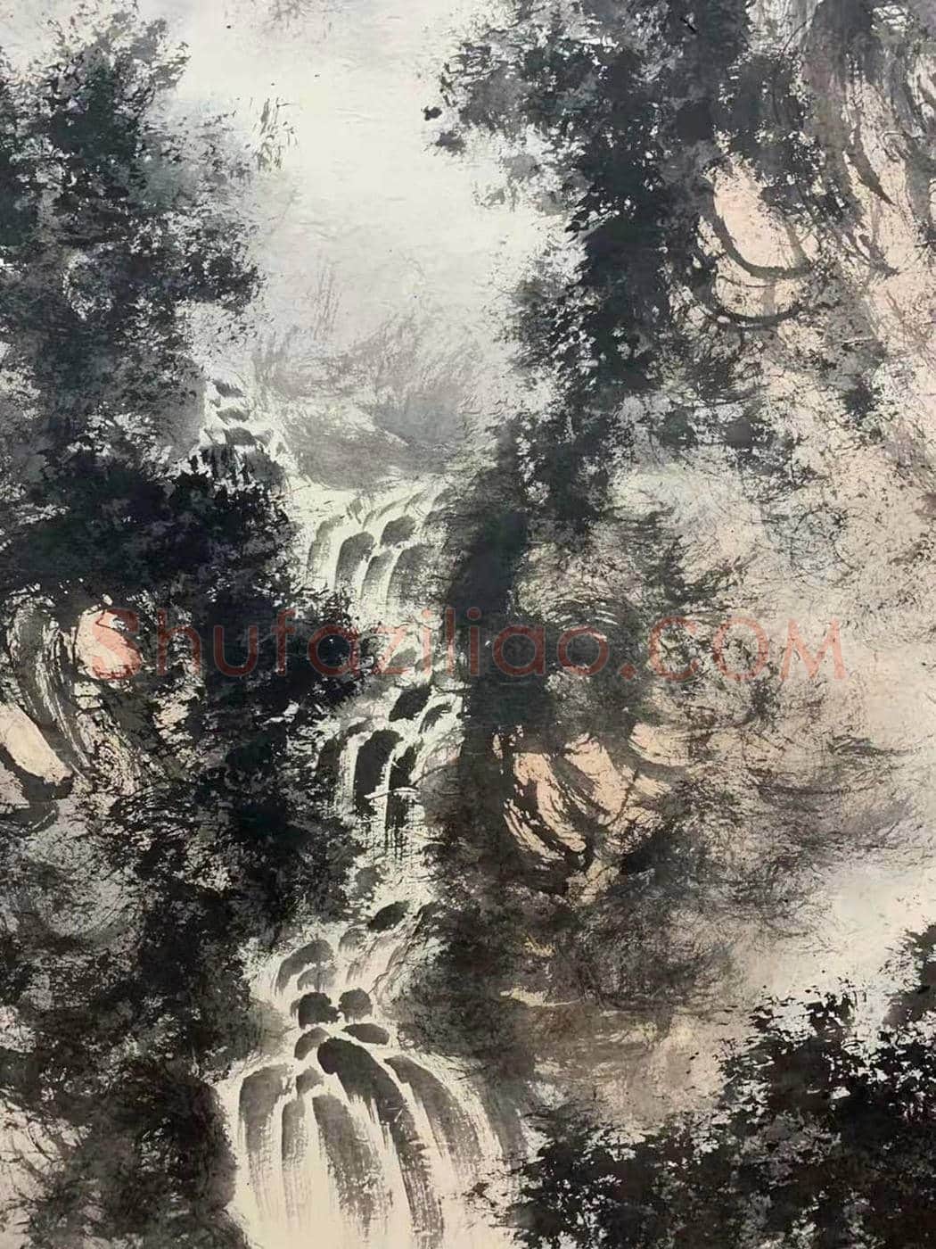 傅抱石磅礴巨制《雲峯山下》，撼世呈现！ | 国画图片