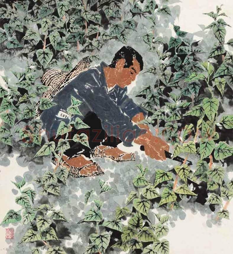 石鲁《采桑图》赏析 | 书画知识