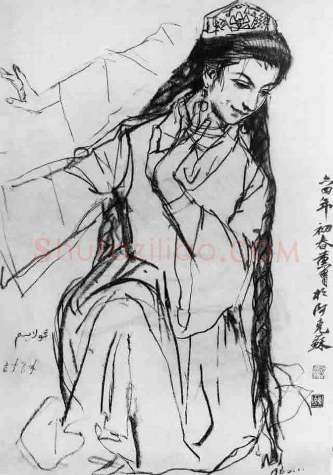 欣赏黄胄速写手稿100张！ | 书画学堂