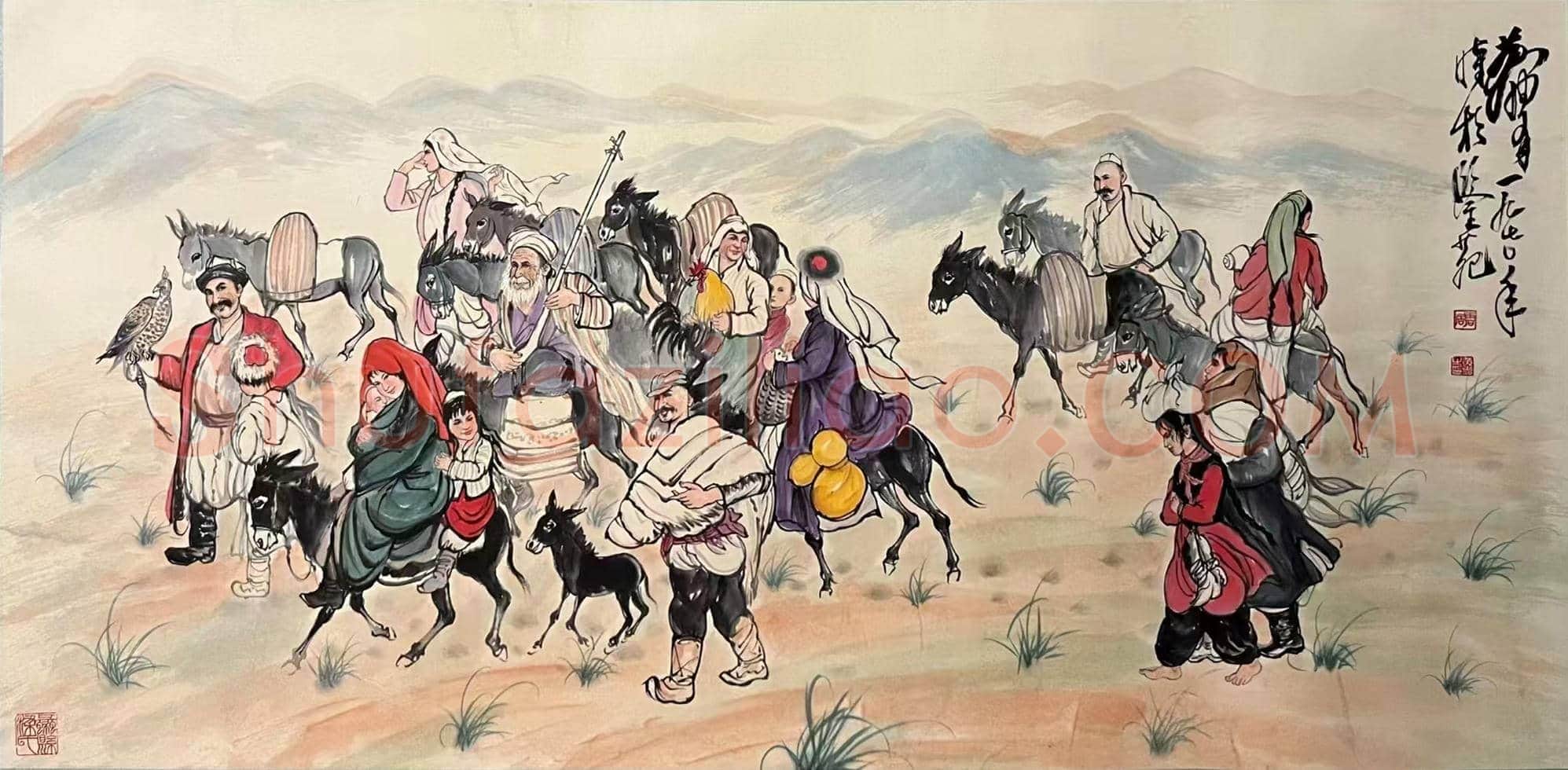 珍罕佳作——黄胄《巴扎归来》 | 国画赏析