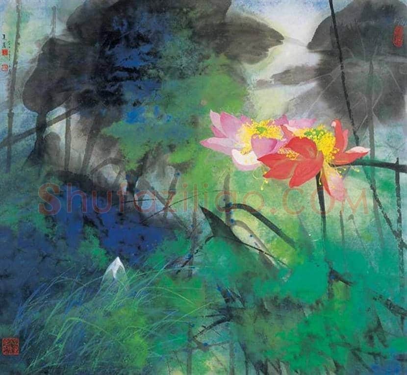 袁运甫荷花作品欣赏 | 书画讲解