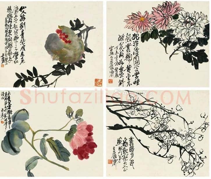 吴昌硕《致三多花卉册》赏析 | 书画百科