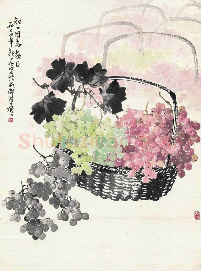 苏葆桢国画葡萄欣赏 | 书画知识