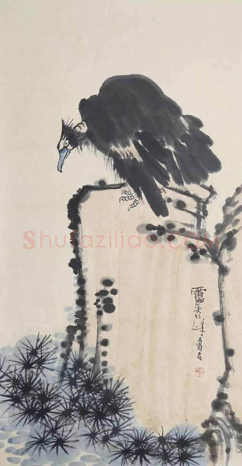 2018年潘天寿作品市场价格，值多少钱一平尺？ | 书画百科