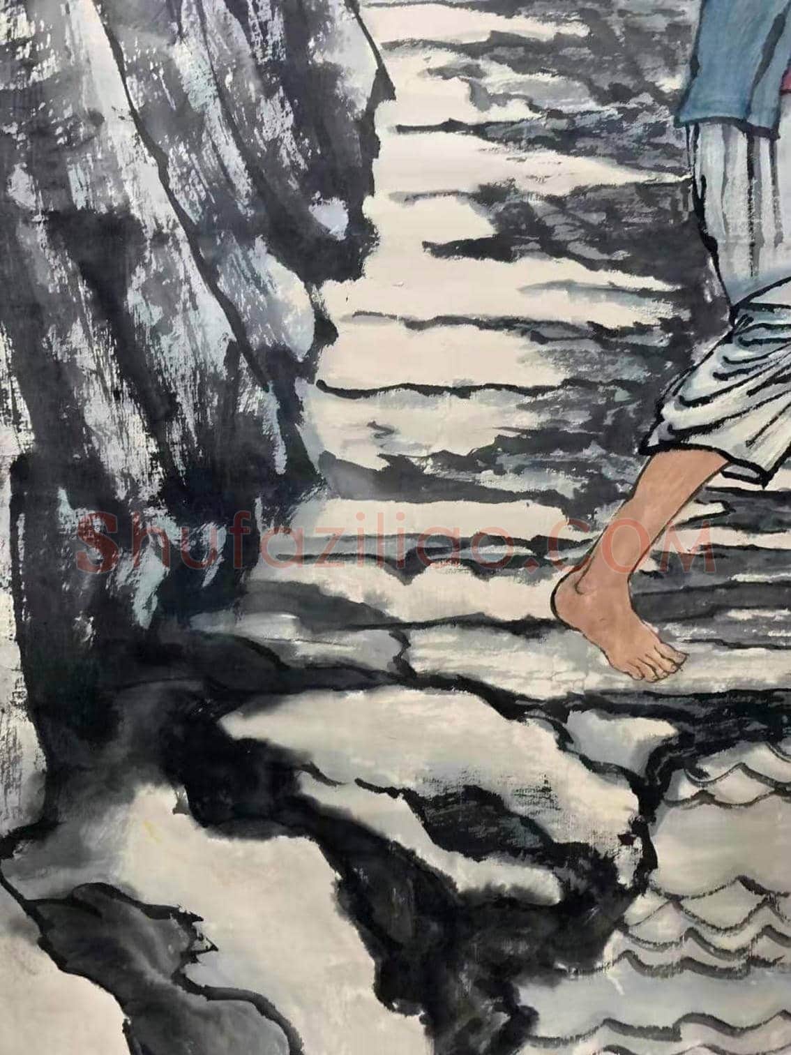 徐悲鸿传世名作《巴人汲水图》， 绝世珍品 | 国画赏析