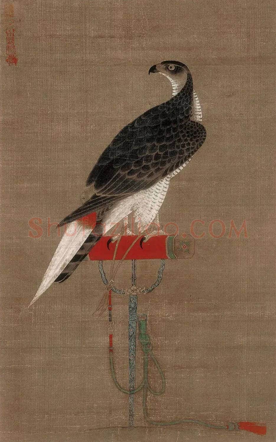 徐泽《 架上鹰图》欣赏 | 书画文摘