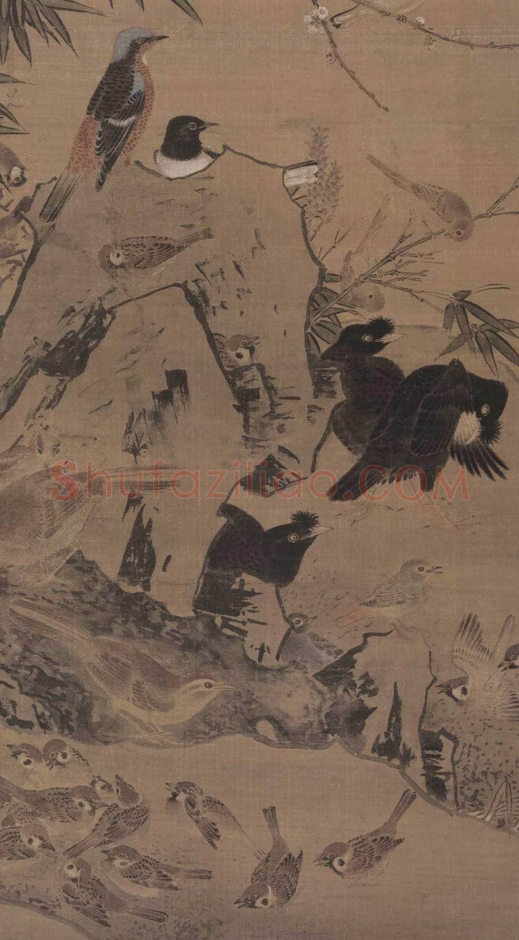 边景昭《三友百禽图》欣赏 | 传世国画赏析
