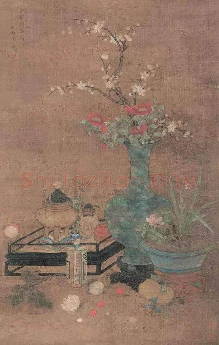 史上最全《岁朝清供图》:潘天寿、张大千、梅兰芳等 | 书画学堂