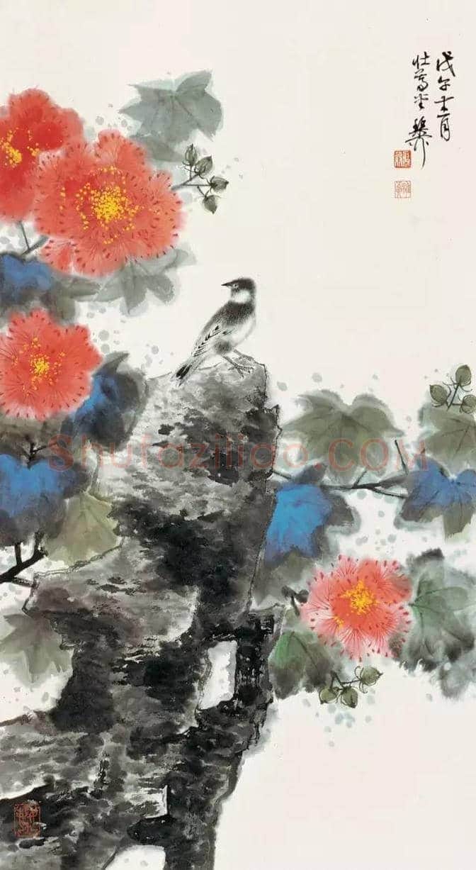 谢稚柳等名家笔下芙蓉花开 | 书画百科