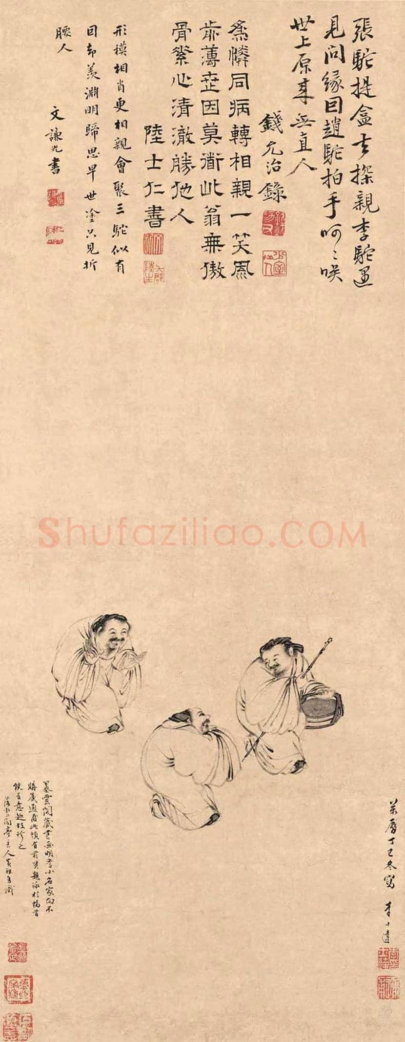 明代画家李士达《三驼图》欣赏 | 书画学堂