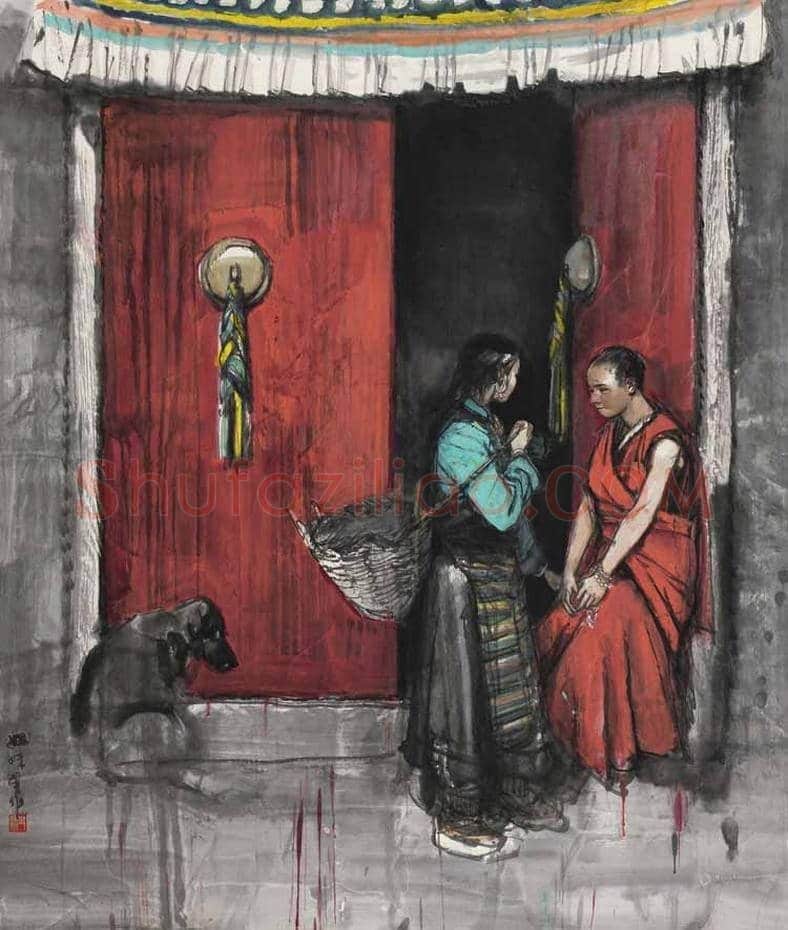 画僧史国良西藏风情人物画！ | 书画常识