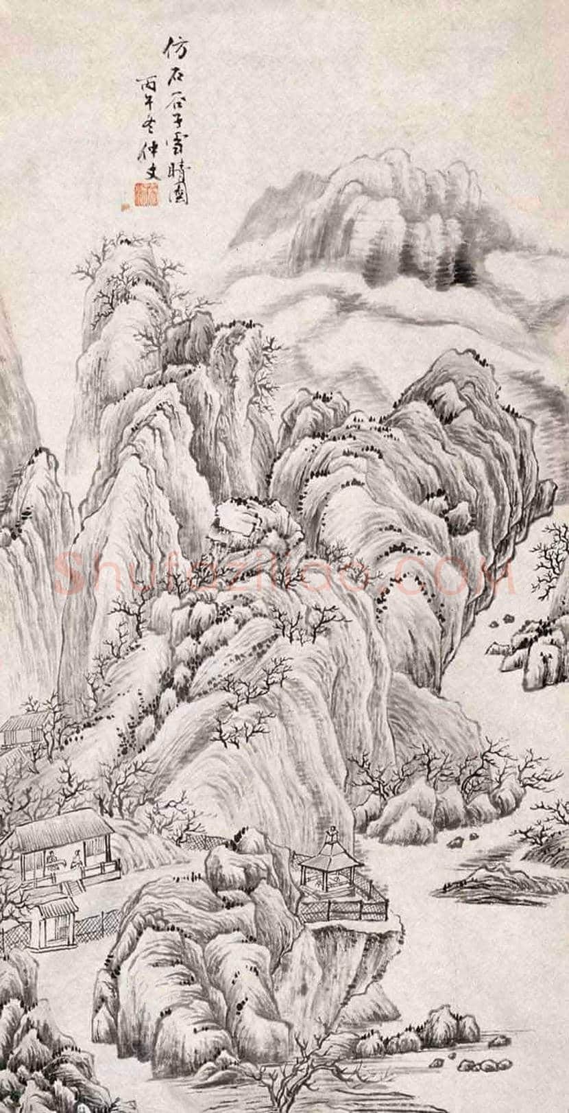 秦仲文山水画欣赏 | 书画百科