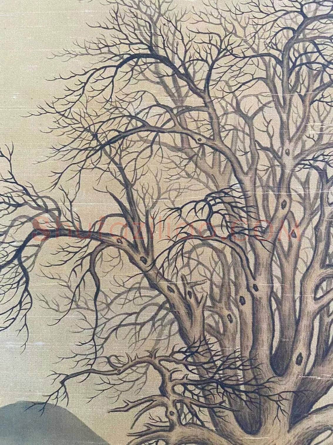 有序流传 朱痕累累——黄公望《枯木高逸图》 | 国画赏析