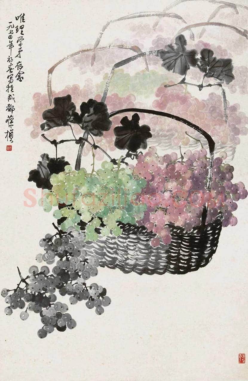 苏葆桢国画葡萄欣赏 | 书画知识