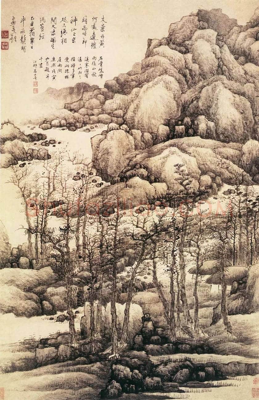 龚贤《木叶丹黄图》欣赏 | 书画文摘