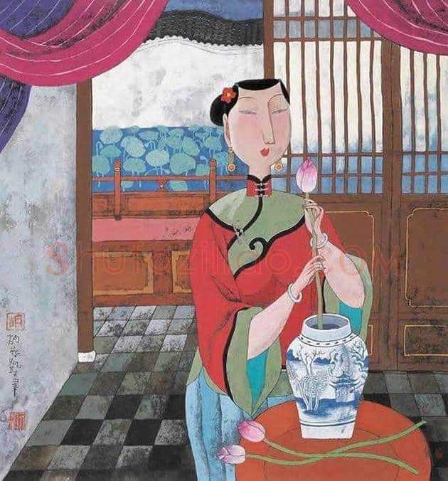 胡永凯作品欣赏-美人依旧 | 书画文摘
