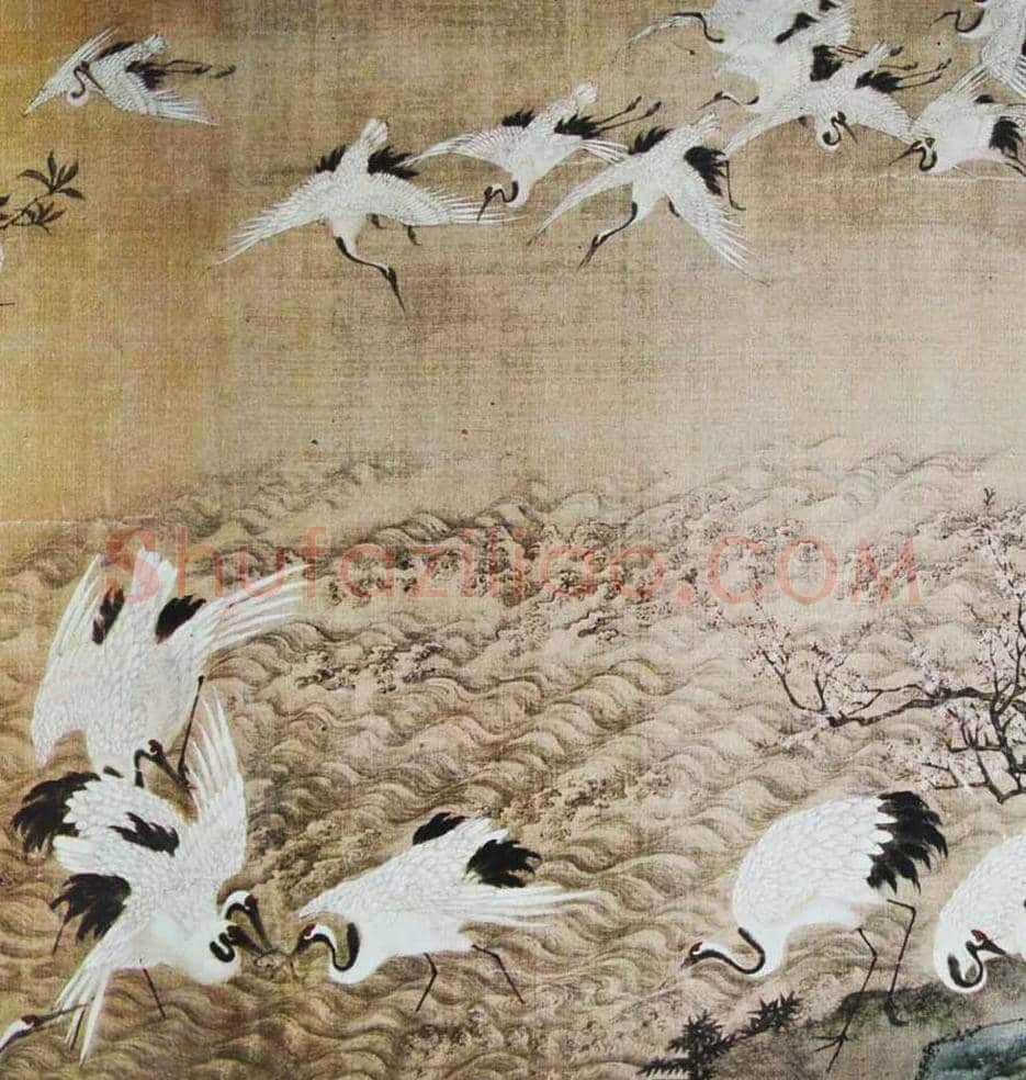 边景昭《百鹤图卷》高清大图欣赏 | 著名国画鉴赏