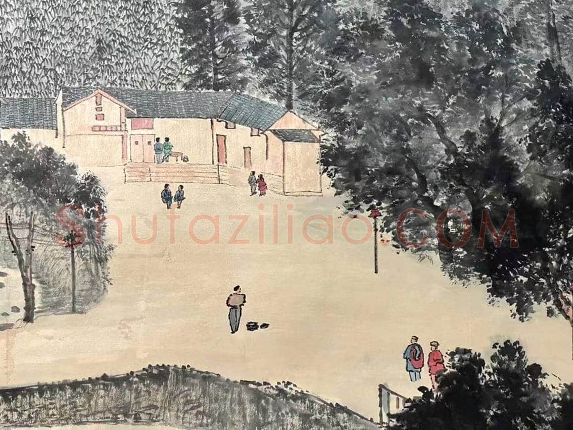 傅抱石丈二《韶山诗意》，馆级钜制 | 国画鉴赏