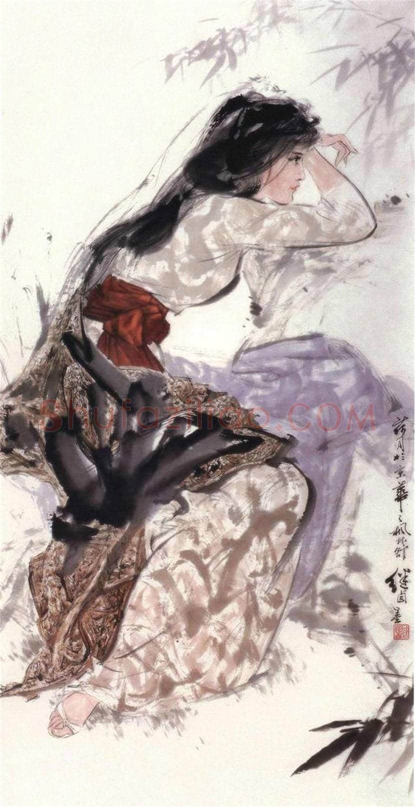 刘继卣先生笔下美女画欣赏 | 书画百科