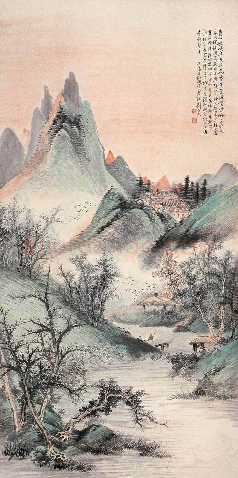 刘子久山水人物画作品欣赏 | 书画讲解