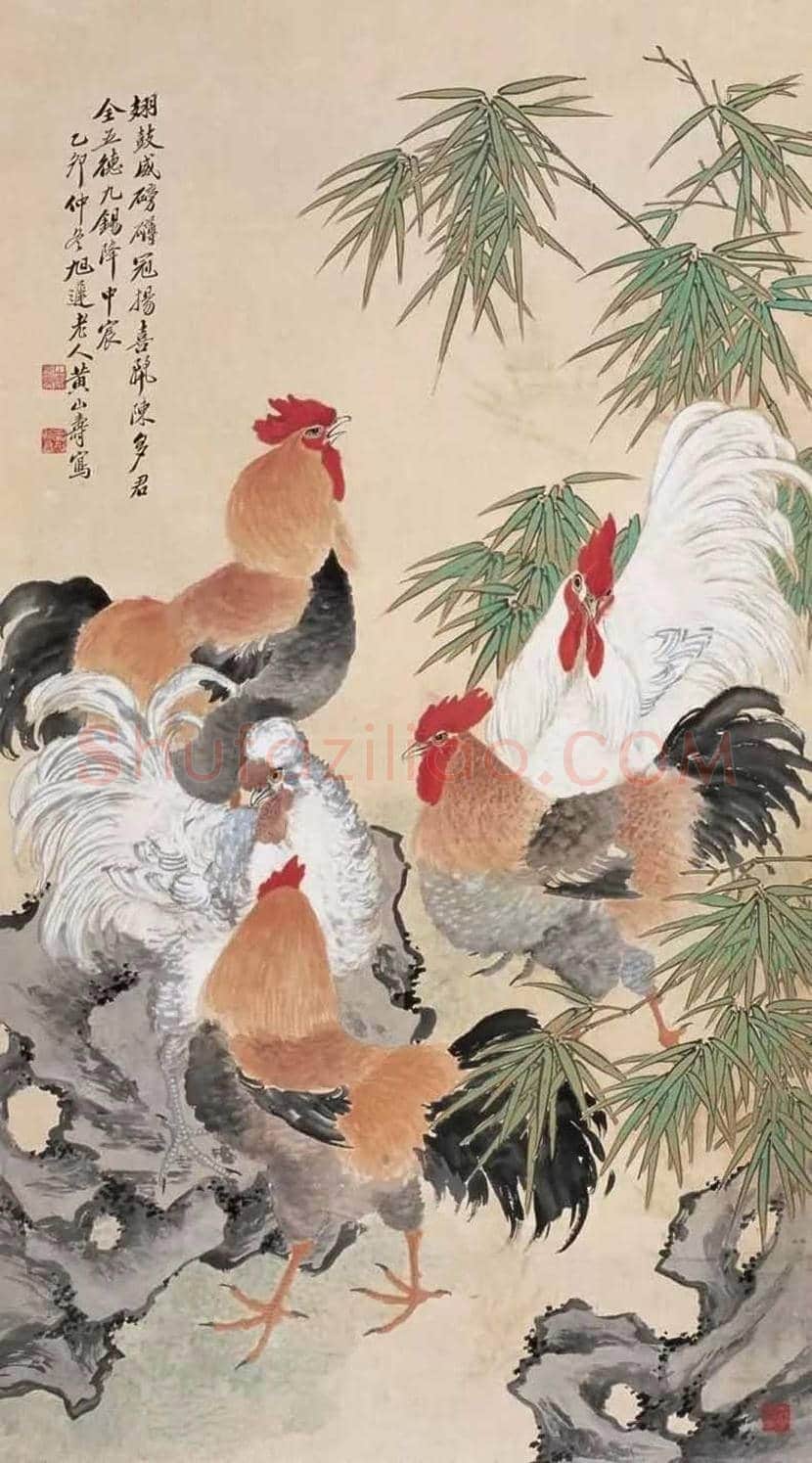 黄山寿花鸟画作欣赏 | 书画百科