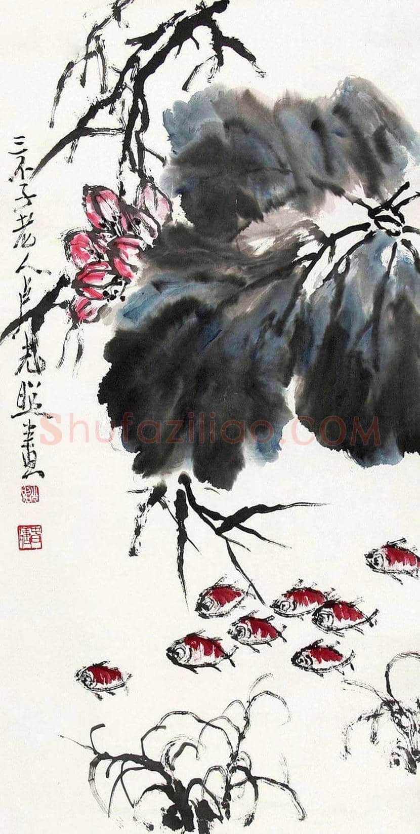 卢光照国画荷花作品欣赏 | 书画学堂