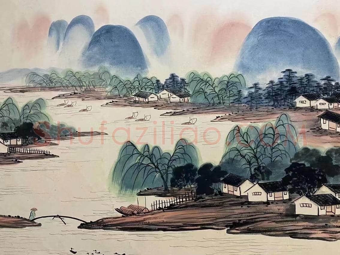 齐白石山水画《顺丰图》,珍罕钜作首献! | 国画鉴赏