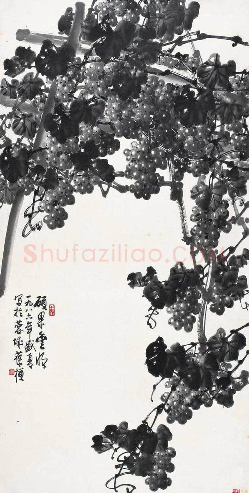 苏葆桢国画葡萄欣赏 | 书画知识