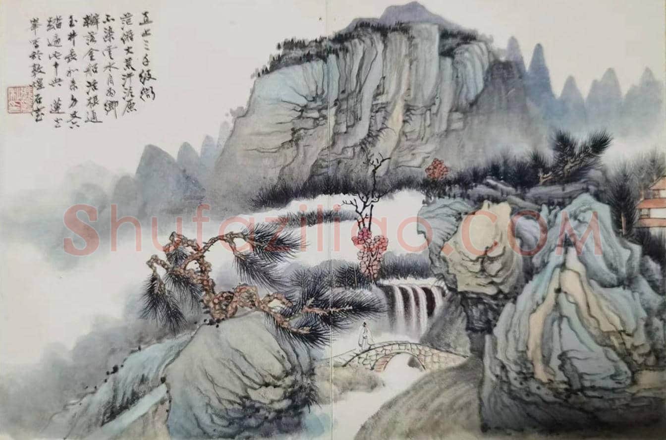 钱镜塘旧藏——张大千《山水十四胜景》册 | 国画赏析