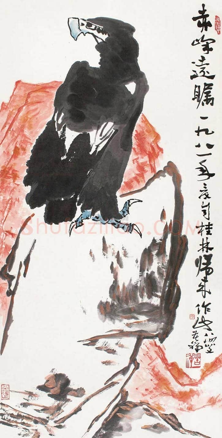 李苦禅作品《鹰话图》，画中精品 | 国画作品