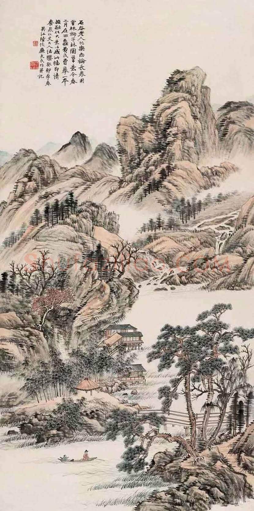 陆恢山水画作品欣赏 | 书画学堂
