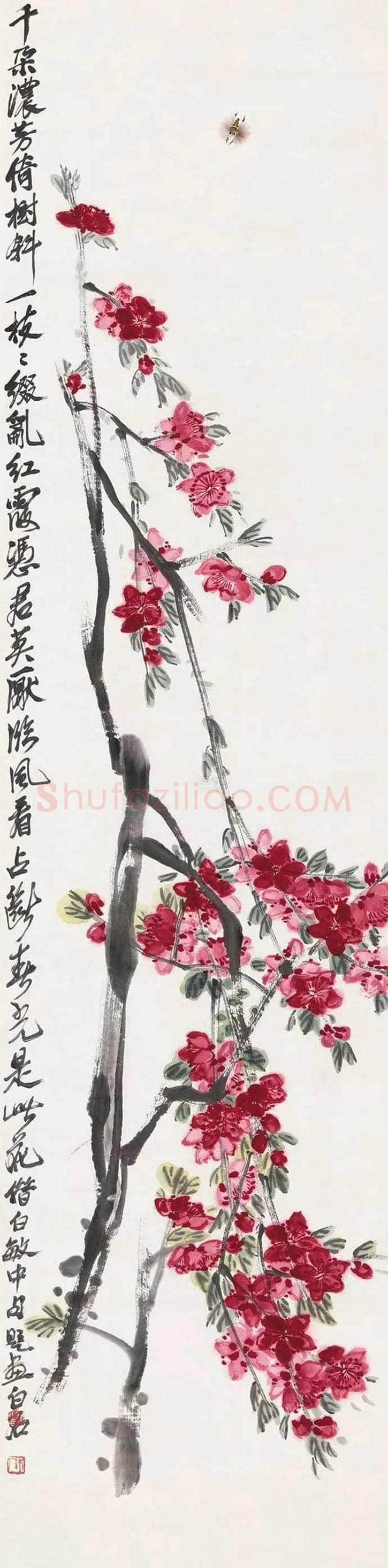 齐白石笔下的桃花欣赏 | 书画讲解
