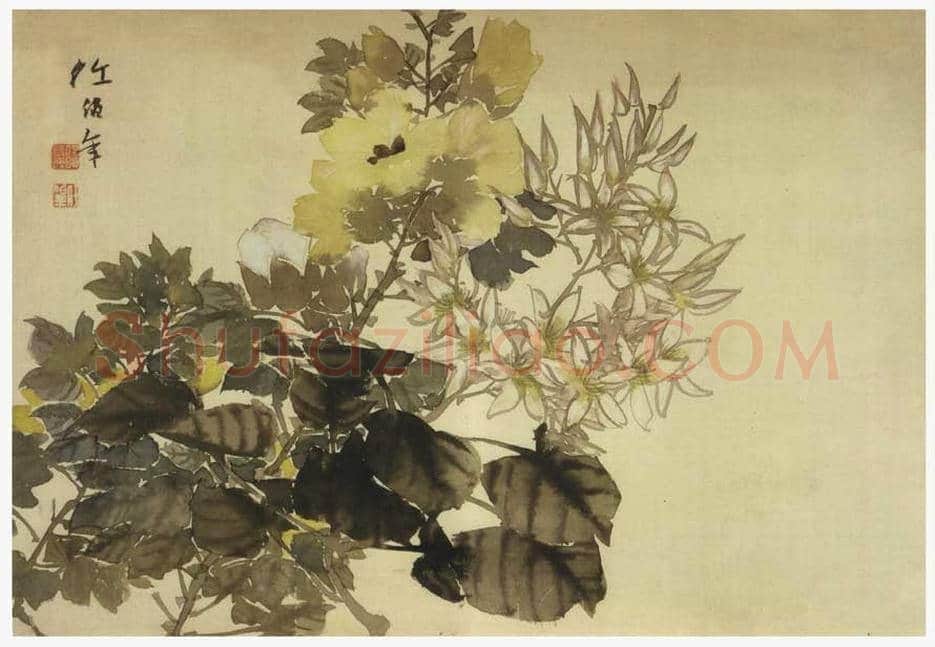 任伯年《花卉册页》欣赏 | 著名国画图片